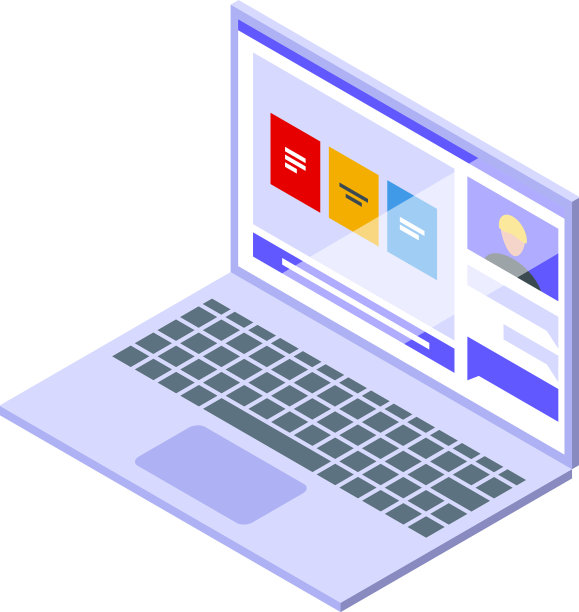 笔记本电脑在线阿拉伯课图标等距图片下载