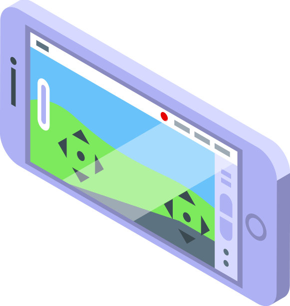 智能手机无人机控制图标等距图片下载