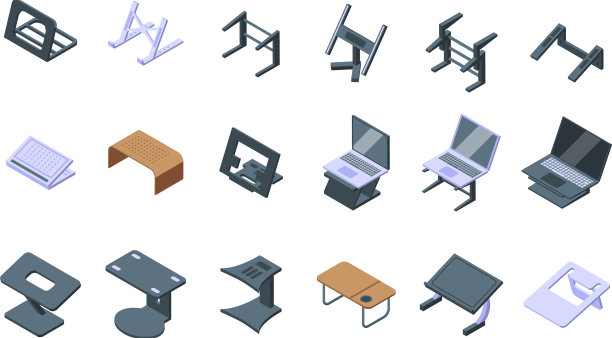 笔记本电脑支架图标设置等距计算图片下载