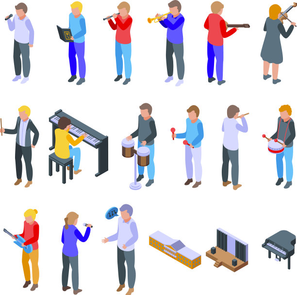 音乐学校图标设置等距儿童音乐图片下载