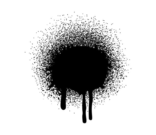 黑色涂鸦喷雾图片下载
