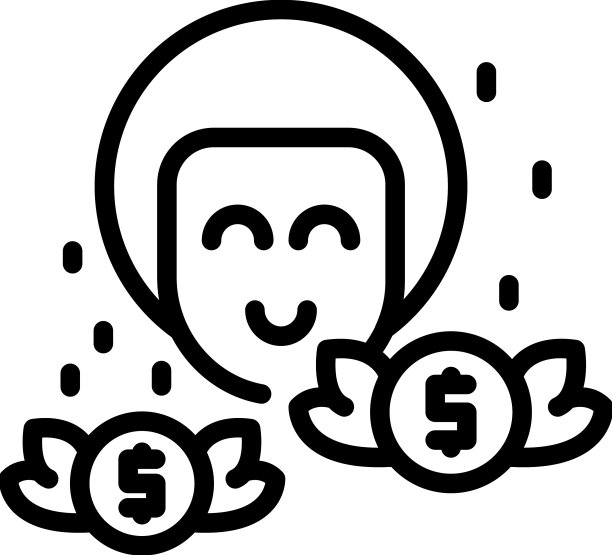 金融梦图标勾勒被动工作图片下载