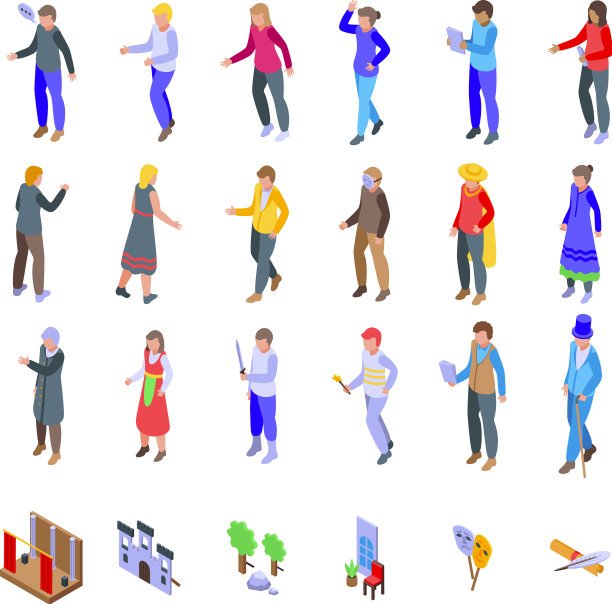 表演课图标设置等距在线图片下载