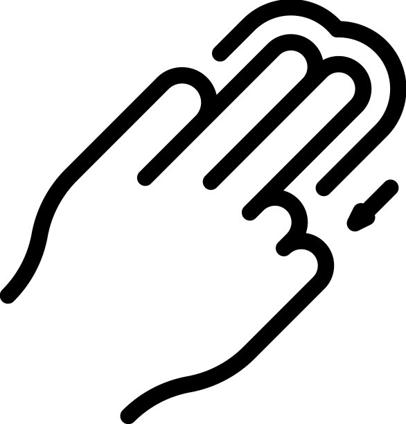 手指触摸数字屏幕轮廓图标图片下载