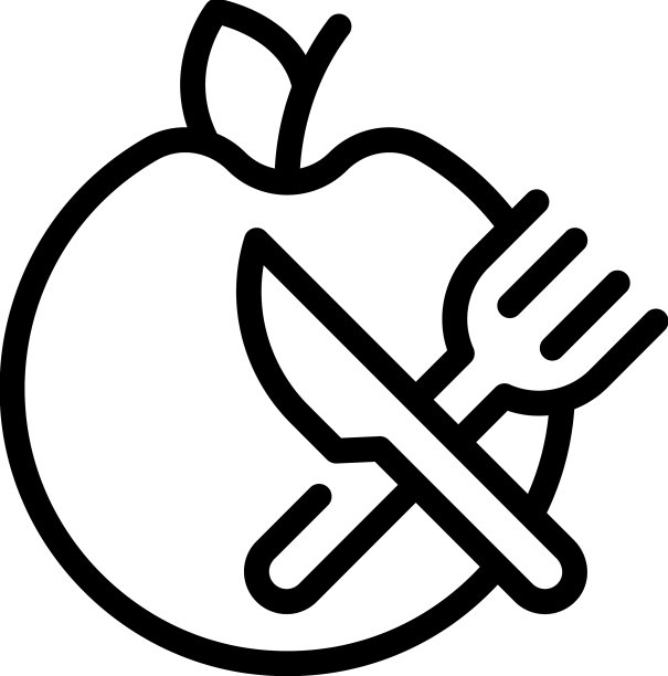 苹果饮食图标勾勒新陈代谢身体图片下载