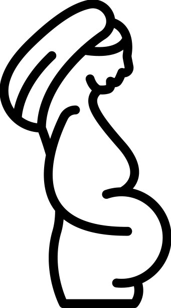 孕妇图标勾勒婴儿护理图片下载