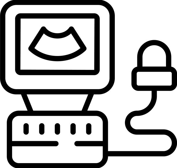 孕妇扫描图标勾勒婴儿护理图片下载