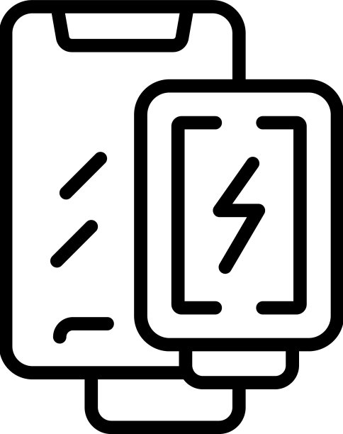 智能手机品牌充电宝图标轮廓图片下载