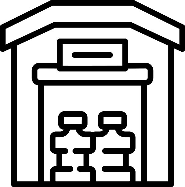 水运仓库图标轮廓图片下载