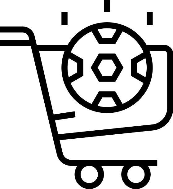 足球商店购物车图标轮廓体育商店图片下载