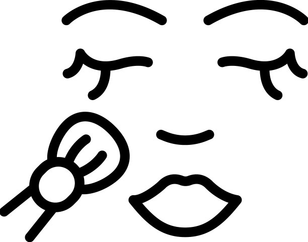脸部化妆刷图标轮廓化妆图片下载