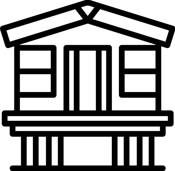 房子图标轮廓小木屋森林图片下载