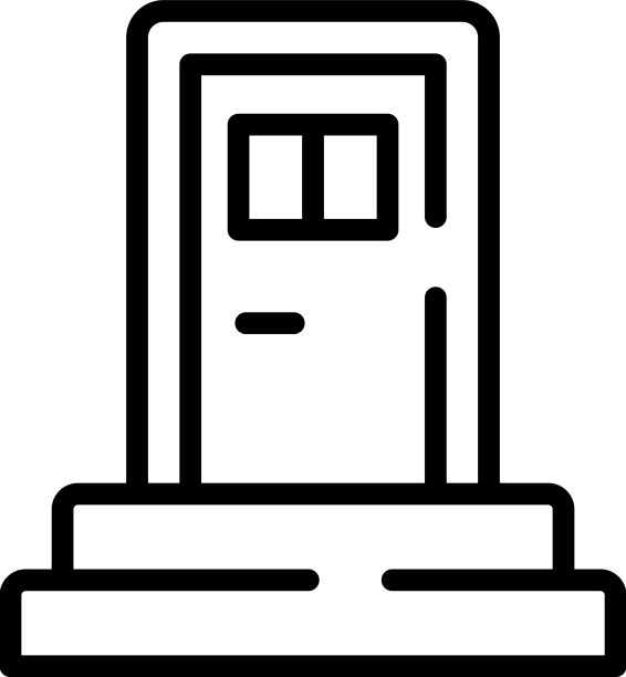 商务门图标轮廓跳跃技能图片下载