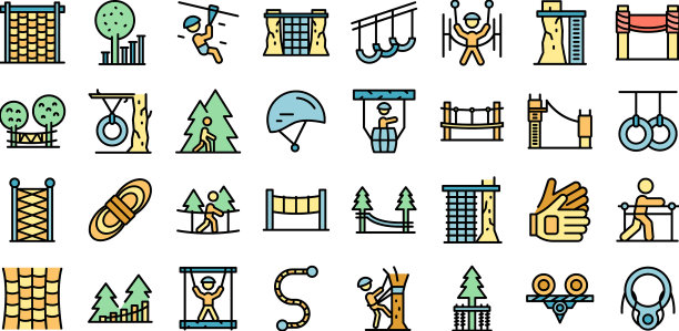 绳子公园图标设置平坦图片下载