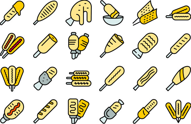 玉米狗的图标设置平图片下载