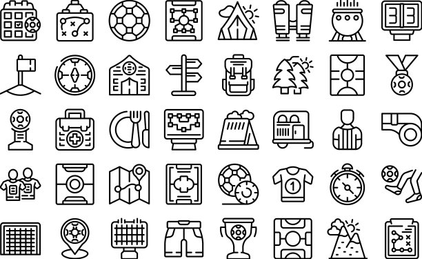 足球营地图标设置大纲的孩子教练图片下载