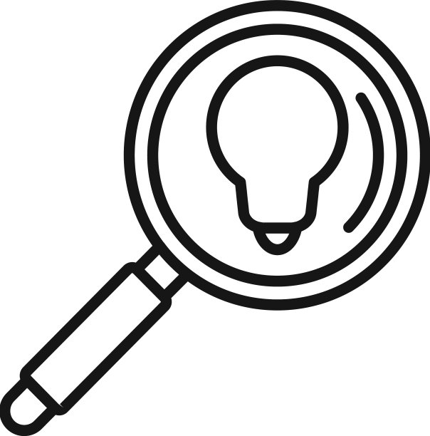 搜索创意图标轮廓商业解决方案图片下载