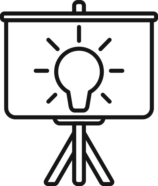 创意解决方案banner图标轮廓图片下载