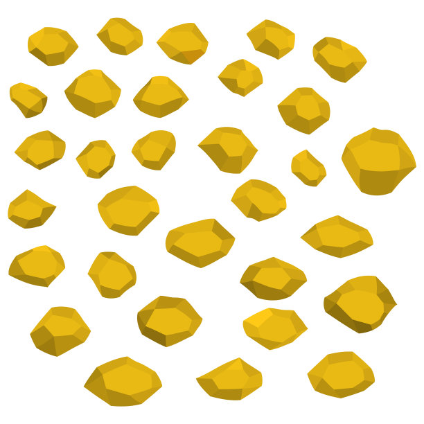 卡通石头石头等距石定黄图片下载