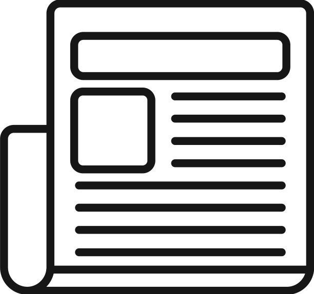 报纸图标轮廓相机压力机图片下载