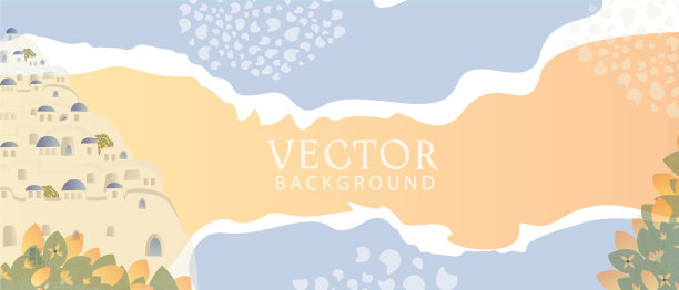 时髦的抽象海报或横幅模板与图片下载