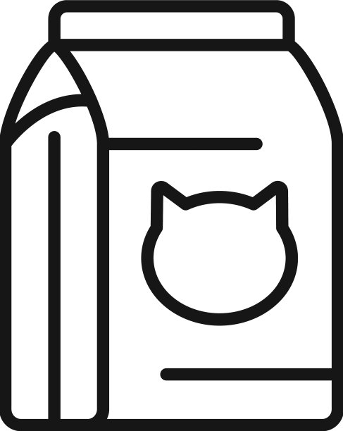 可爱的猫粮包装图标图片下载