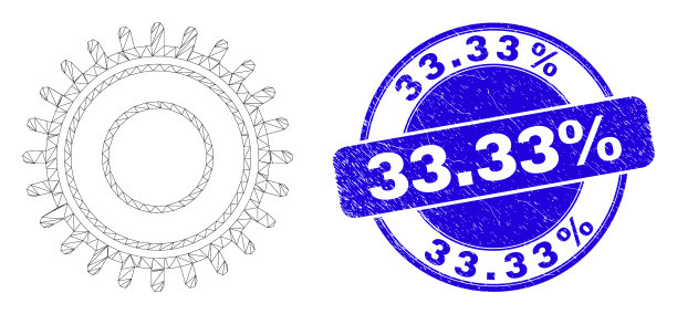 蓝色3333%折扣印章和网络框架图片下载