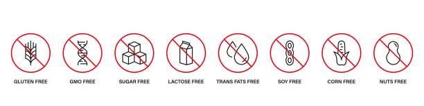 自由过敏原成分线黑色图标设置否图片下载