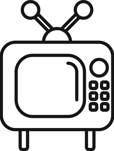 电视机信息消息轮廓图标图片下载