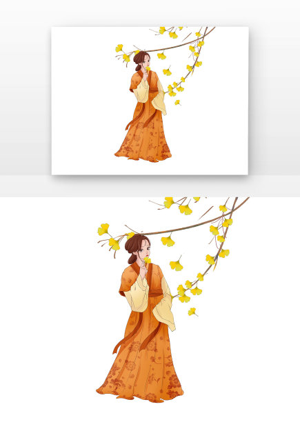 银杏古风人物图片下载