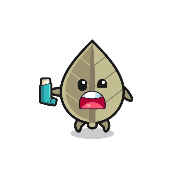 干叶吉祥物有哮喘的同时抱图片下载