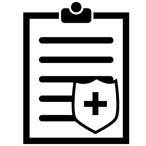 医疗保险图标在白色背景。健康保险的迹象。图片下载