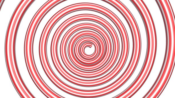 动画呈现出红白相间的螺旋状，焦糖色。3 d动画。图片下载