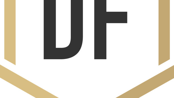 首字母df首字母创意六边形图片下载