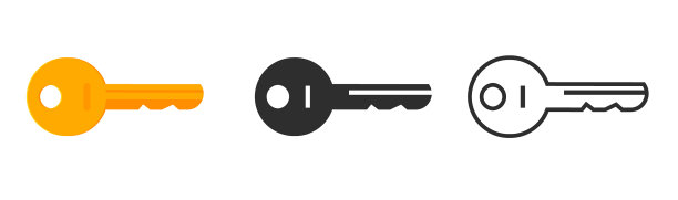 关键图标平和线轮廓艺术图片下载