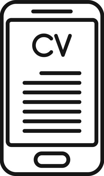 CV手机图标轮廓互联网工作图片下载