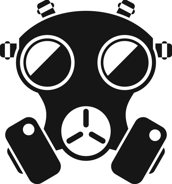 军用防毒面具象征简单的有毒军队图片下载