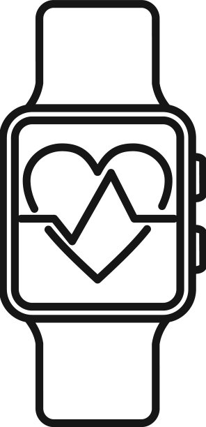 医疗智能手表图标轮廓在线图片下载