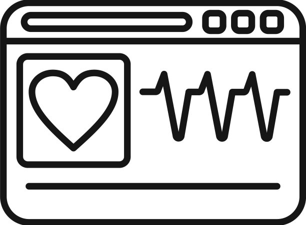 网络心率图标轮廓在线病人图片下载