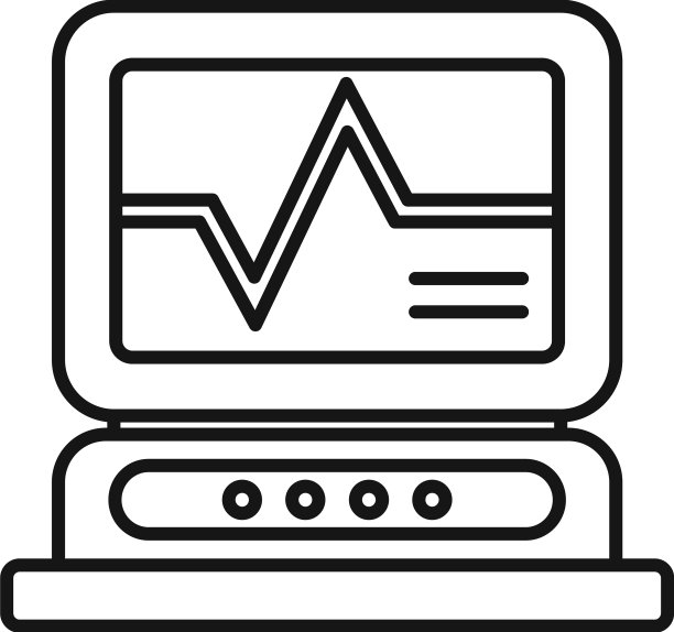 心率监视器图标轮廓医生图片下载