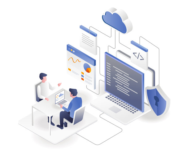 两个人正在讨论云服务器图片下载