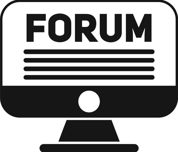 在线直播论坛图标简单业务图片下载