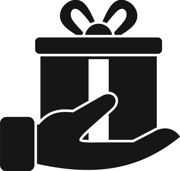 礼盒慈善图标简单捐赠帮助图片下载