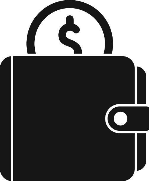 金钱钱包图标简单的慈善捐赠图片下载