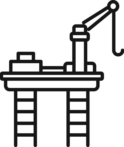 石油钻井平台图标轮廓海平台图片下载