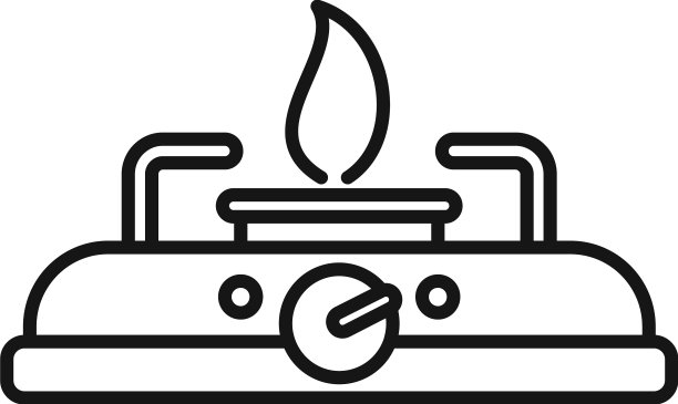 营地炉子图标轮廓燃气灶图片下载