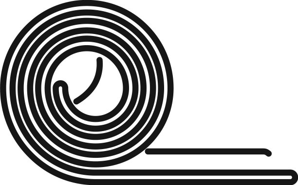 织物垫子图标轮廓瑜伽卷图片下载