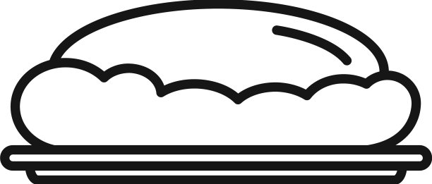 烘焙面团图标轮廓披萨面粉图片下载