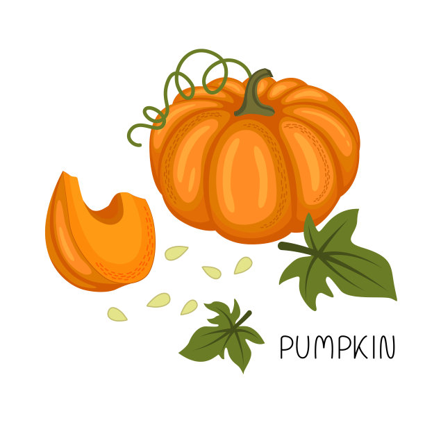 熟南瓜带叶图片下载