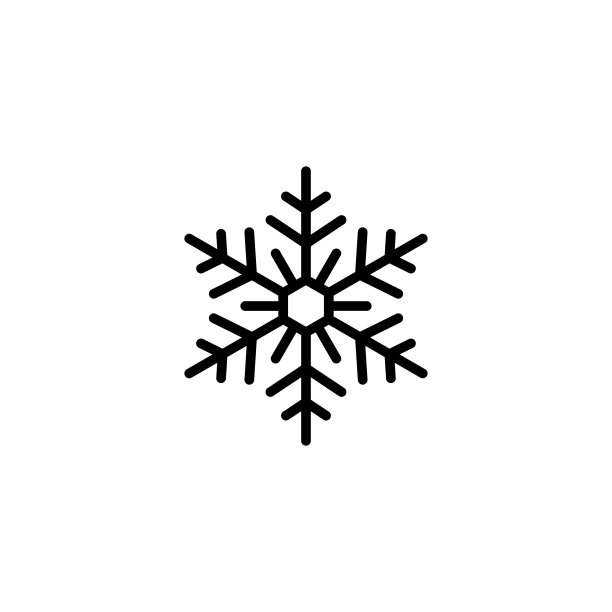 雪花图标。新年和圣诞节的属性。天气元素。图片下载